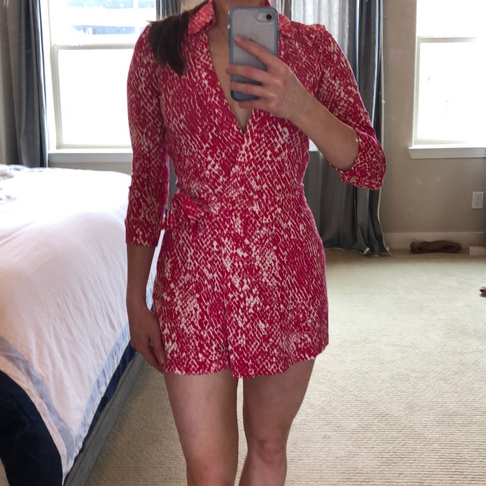 Diane vonFurstenberg faux wrap skort romper